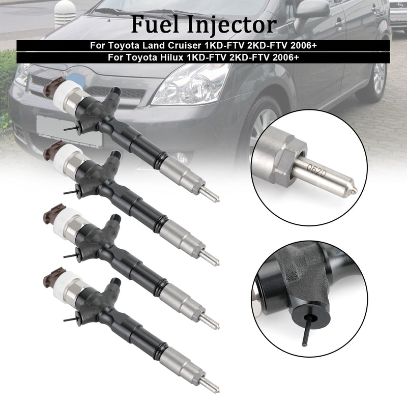 Toyota Land Cruiser Hilux 2006+ 095000-6760 4PCS Fuel Injector 23670-30140