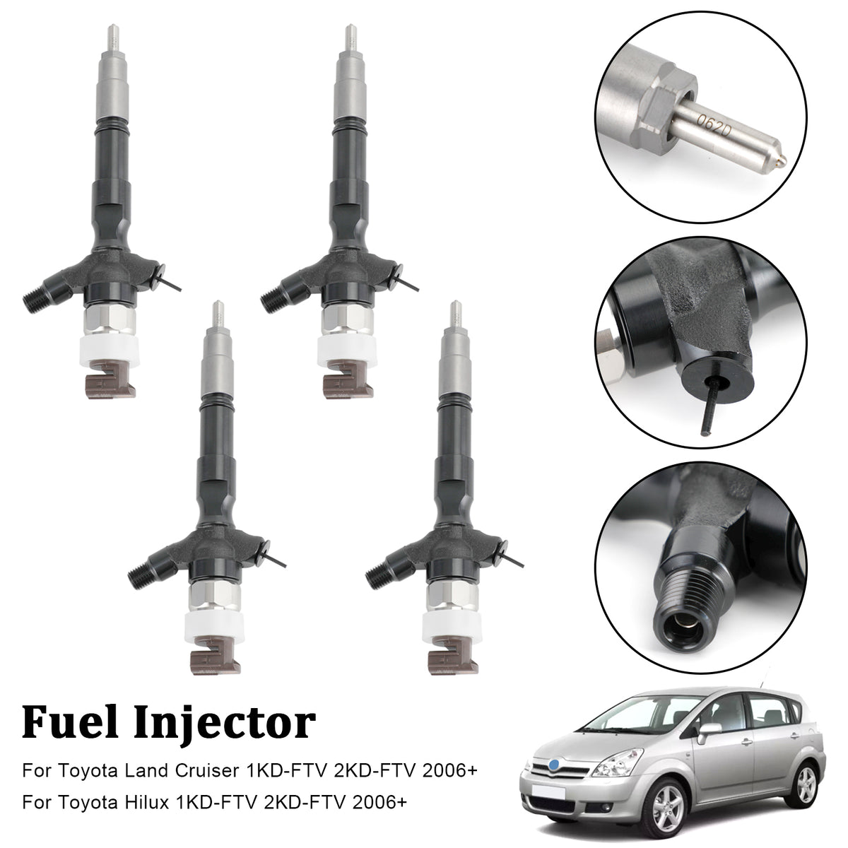 Toyota Land Cruiser Hilux 2006+ 095000-6760 4PCS Fuel Injector 23670-30140