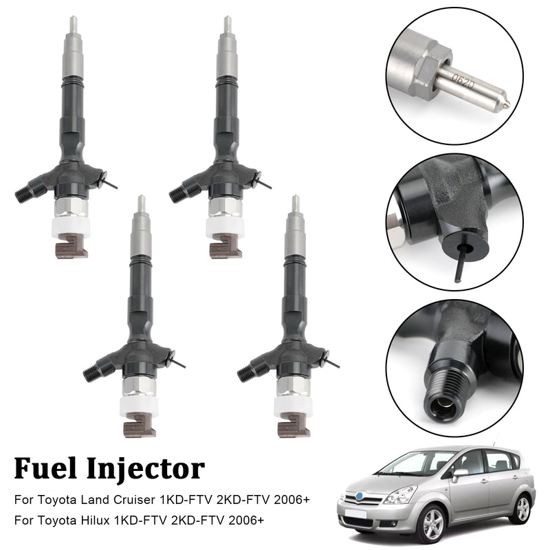 Toyota Land Cruiser Hilux 2006+ 095000-6760 4PCS Fuel Injector 23670-30140