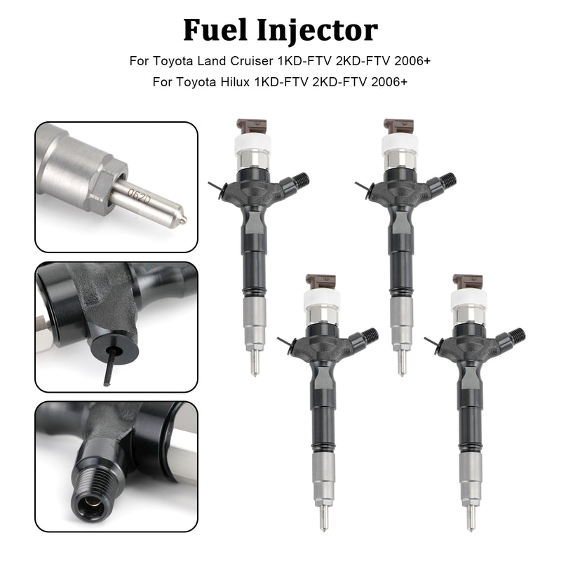 Toyota Land Cruiser Hilux 2006+ 095000-6760 4PCS Fuel Injector 23670-30140