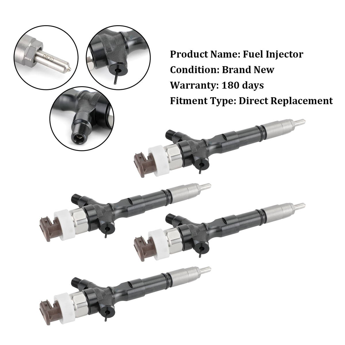 Toyota Land Cruiser Hilux 2006+ 095000-6760 4PCS Fuel Injector 23670-30140