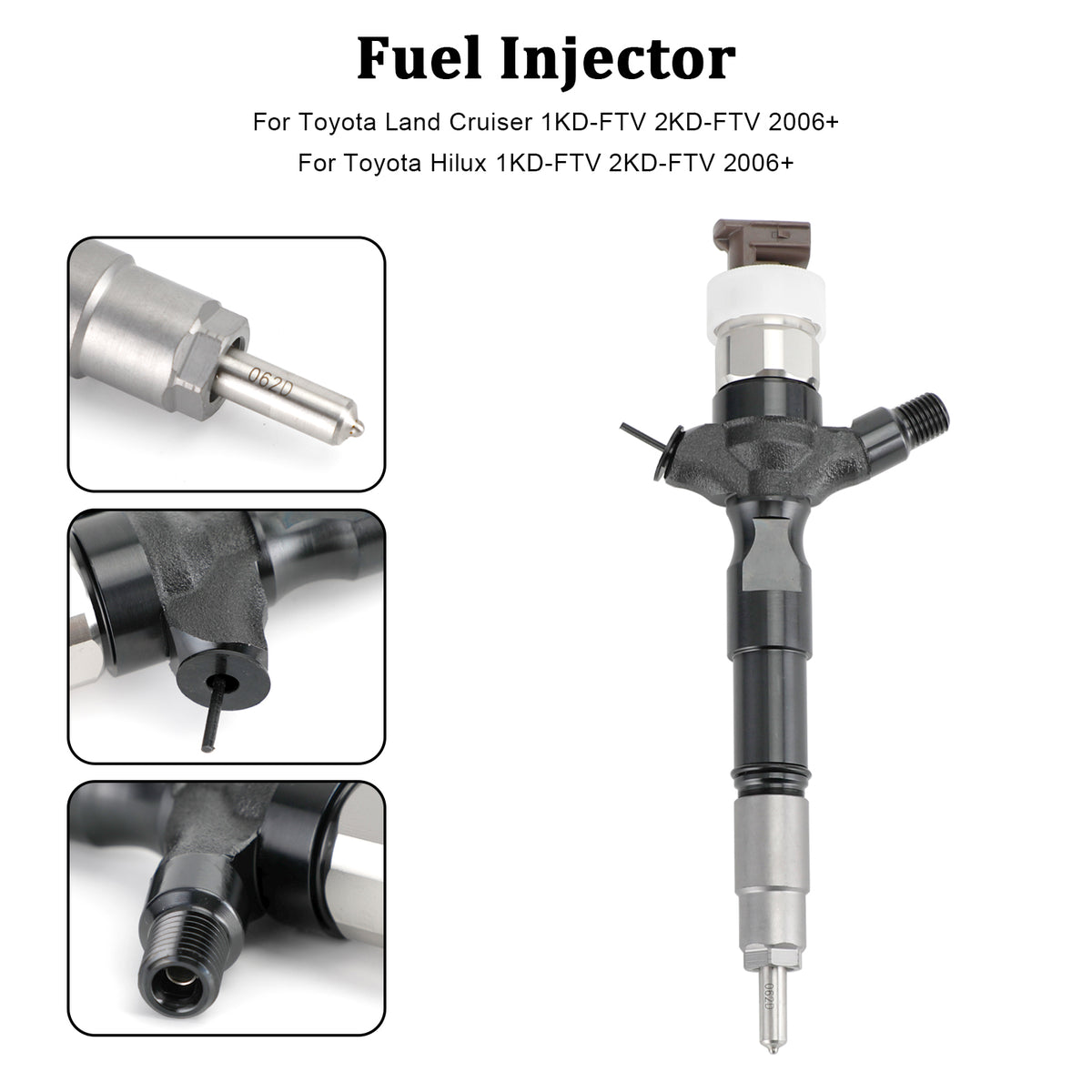 Toyota Land Cruiser Hilux 2006+ 095000-6760 1PCS Fuel Injector 23670-30140
