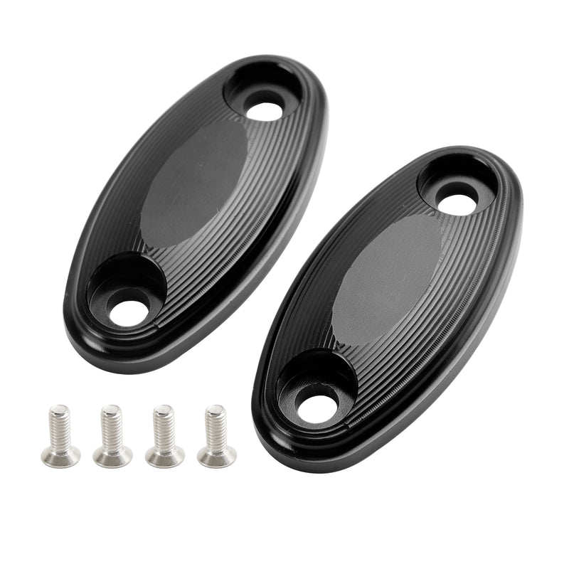 Honda CBR500R CBR600RR 2013-2020 CNC Aluminum Black Mirror Block Off Plates