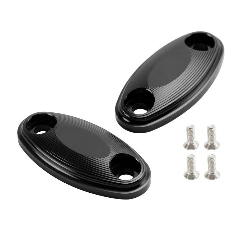 Honda CBR500R CBR600RR 2013-2020 CNC Aluminum Black Mirror Block Off Plates