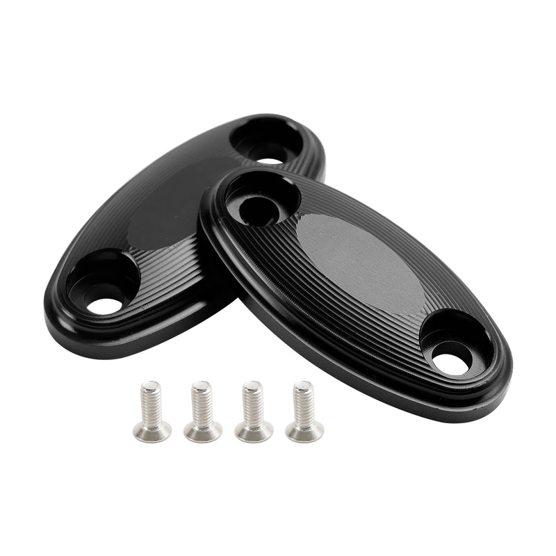 Honda CBR500R CBR600RR 2013-2020 CNC Aluminum Black Mirror Block Off Plates