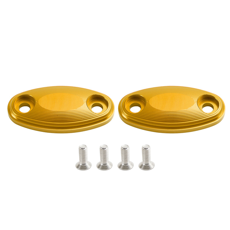 Honda CBR500R CBR600RR 2013-2020 CNC Aluminum Gold Mirror Block Off Plates