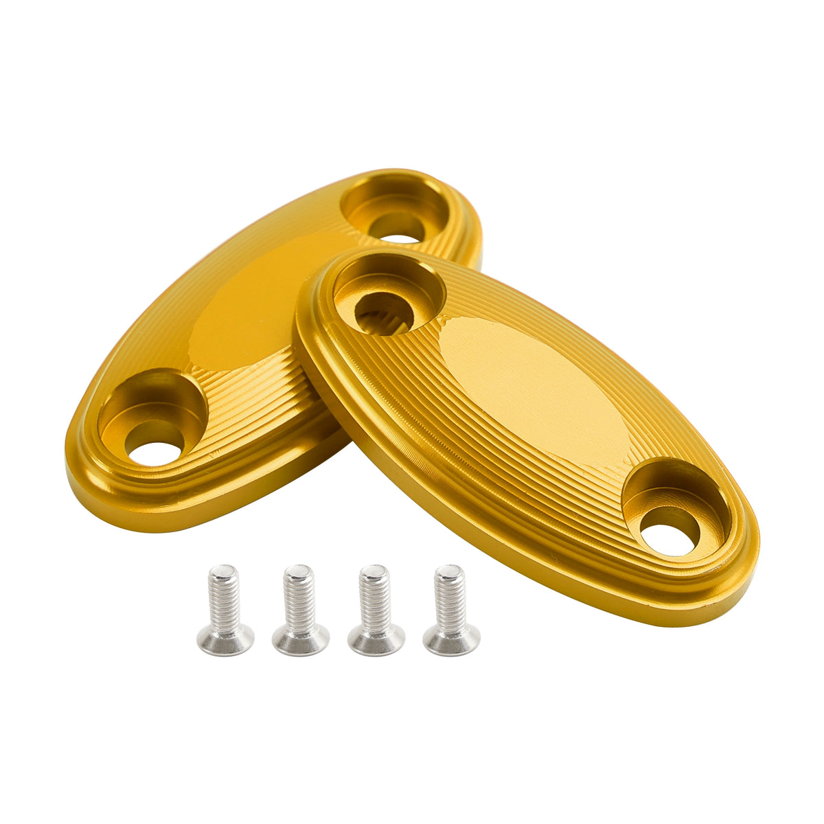 Honda CBR500R CBR600RR 2013-2020 CNC Aluminum Gold Mirror Block Off Plates