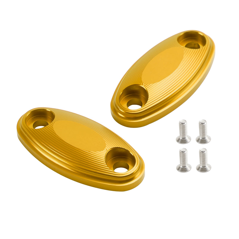 Honda CBR500R CBR600RR 2013-2020 CNC Aluminum Gold Mirror Block Off Plates