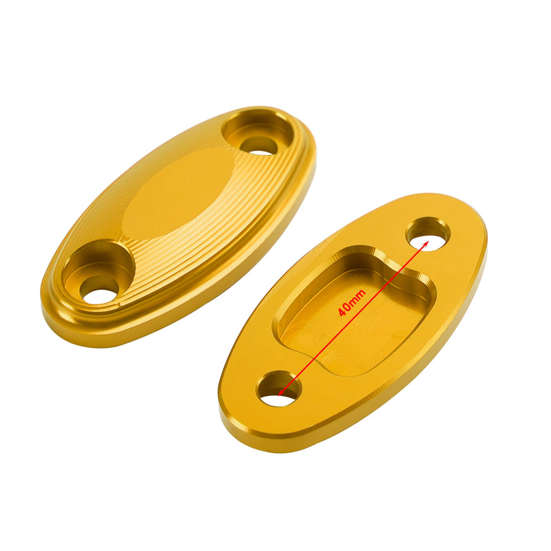 Honda CBR500R CBR600RR 2013-2020 CNC Aluminum Gold Mirror Block Off Plates