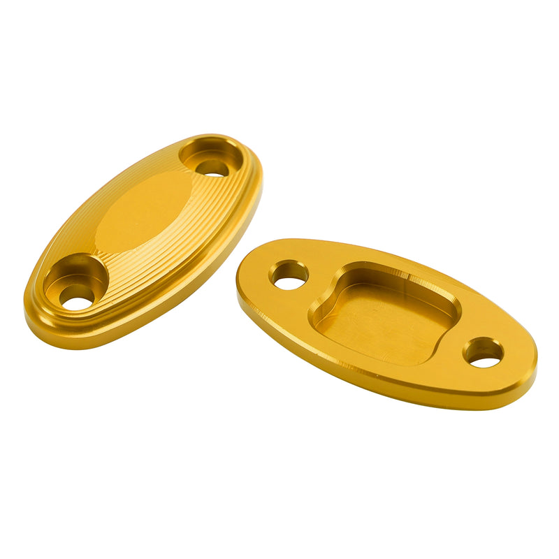 Honda CBR500R CBR600RR 2013-2020 CNC Aluminum Gold Mirror Block Off Plates