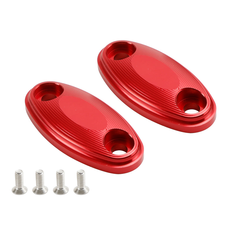 Honda CBR500R CBR600RR 2013-2020 CNC Aluminum Red Mirror Block Off Plates