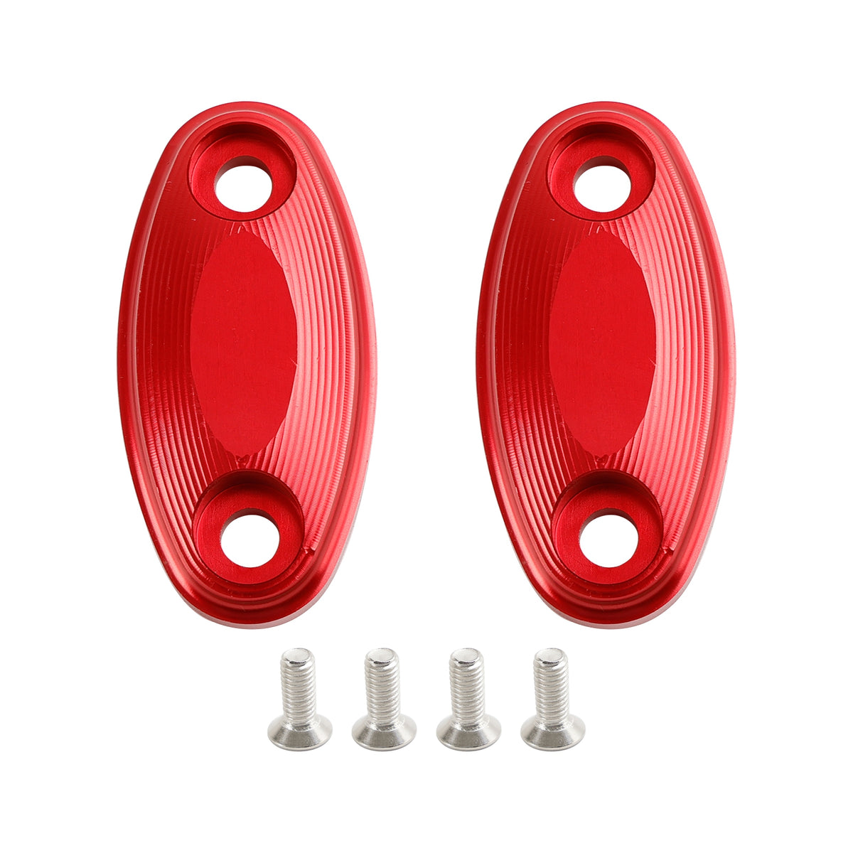 Honda CBR500R CBR600RR 2013-2020 CNC Aluminum Red Mirror Block Off Plates