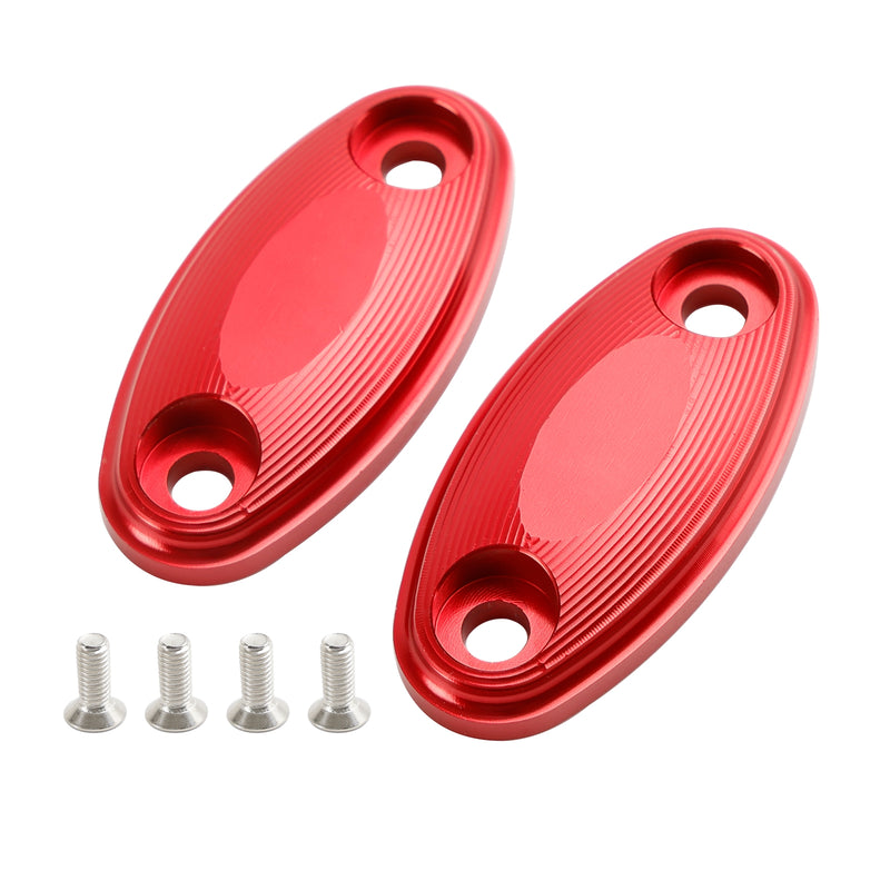 Honda CBR500R CBR600RR 2013-2020 CNC Aluminum Red Mirror Block Off Plates