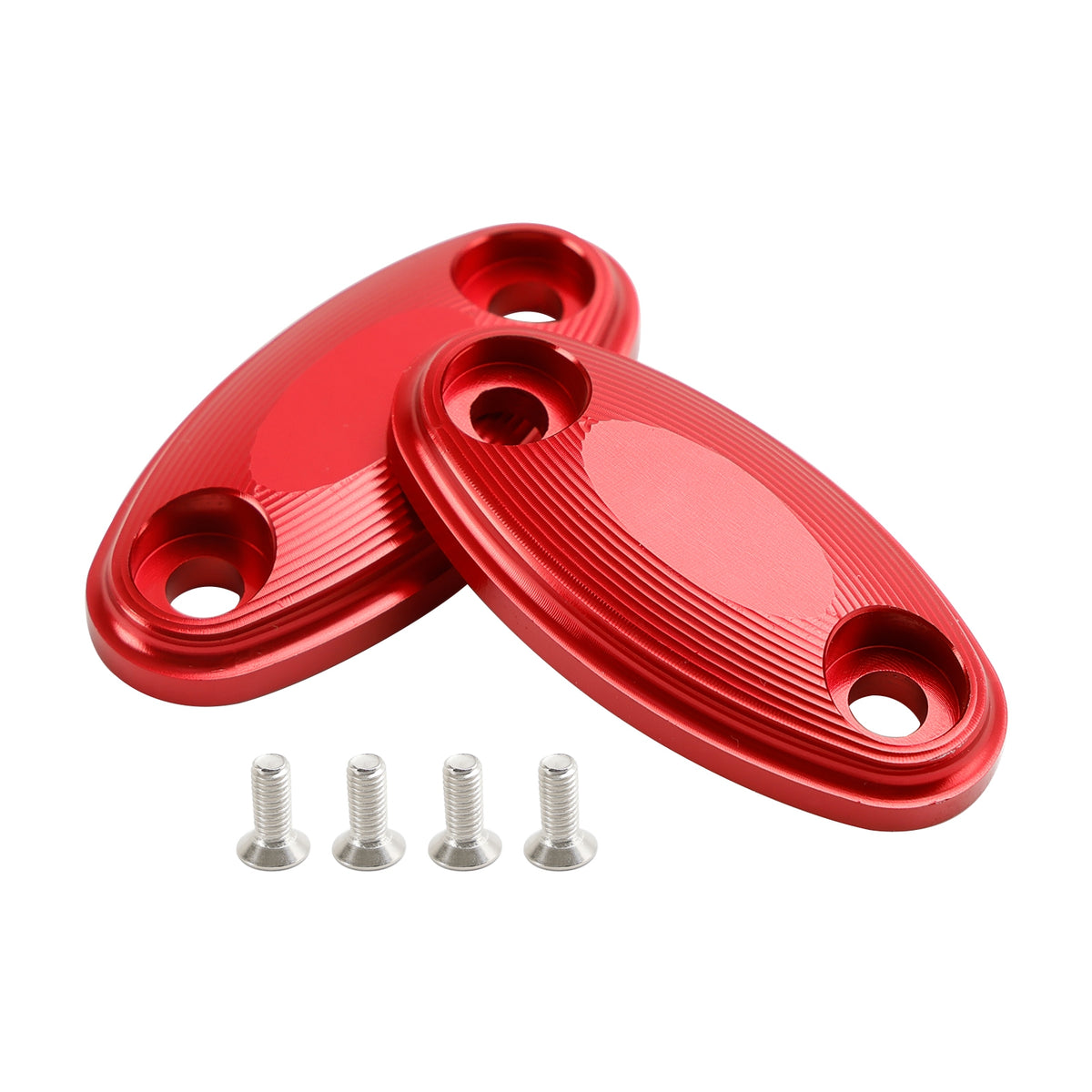Honda CBR500R CBR600RR 2013-2020 CNC Aluminum Red Mirror Block Off Plates