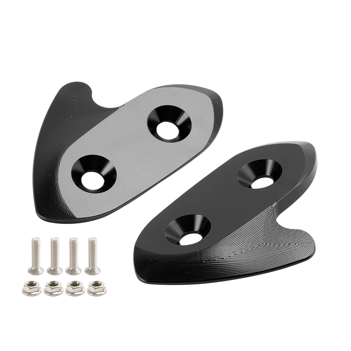 Yamaha R1/R1M/R1S 2015-2019 CNC Aluminum Black Mirror Block Off Plates