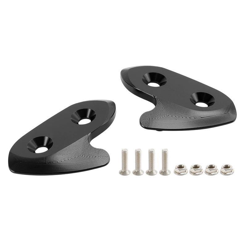 Yamaha R1/R1M/R1S 2015-2019 CNC Aluminum Black Mirror Block Off Plates