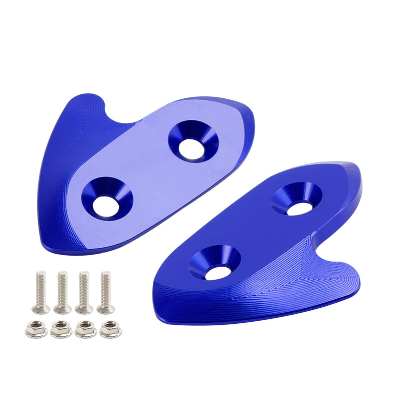 Yamaha R1/R1M/R1S 2015-2019 CNC Aluminum Blue Mirror Block Off Plates