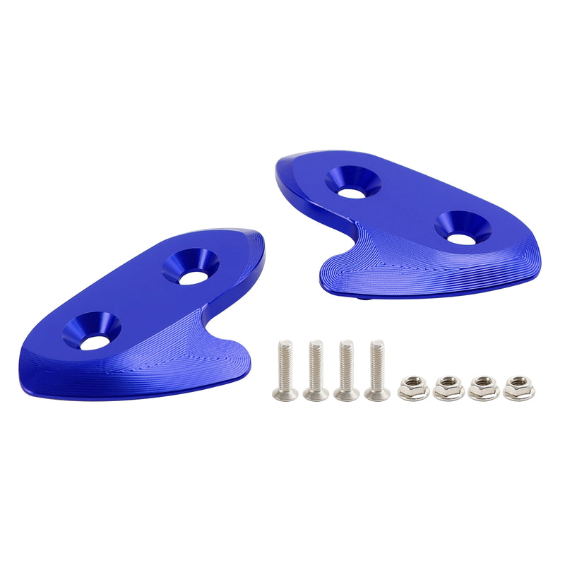 Yamaha R1/R1M/R1S 2015-2019 CNC Aluminum Blue Mirror Block Off Plates