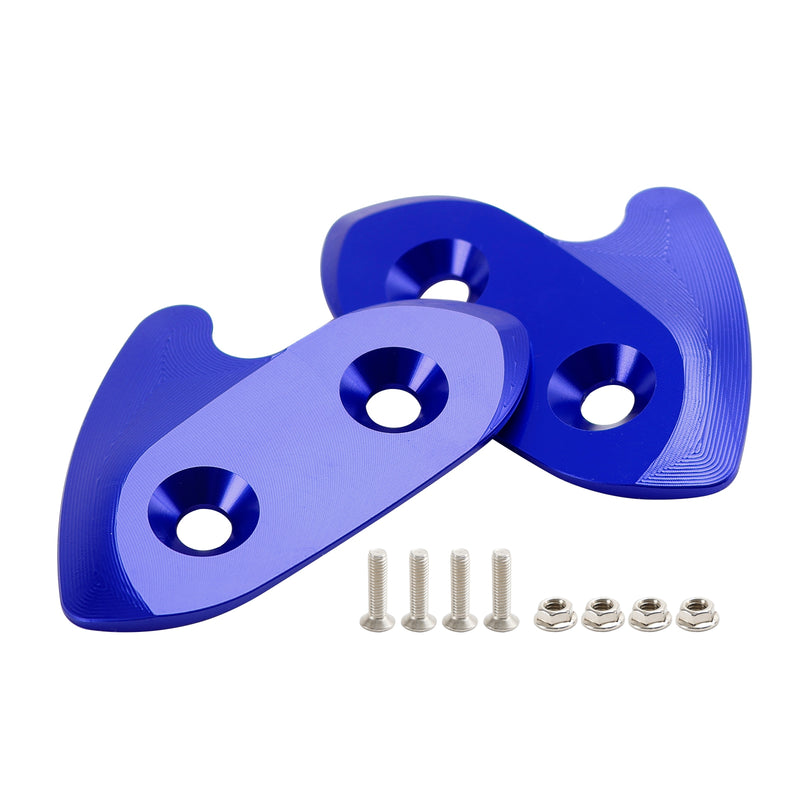 Yamaha R1/R1M/R1S 2015-2019 CNC Aluminum Blue Mirror Block Off Plates