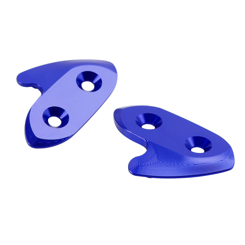 Yamaha R1/R1M/R1S 2015-2019 CNC Aluminum Blue Mirror Block Off Plates