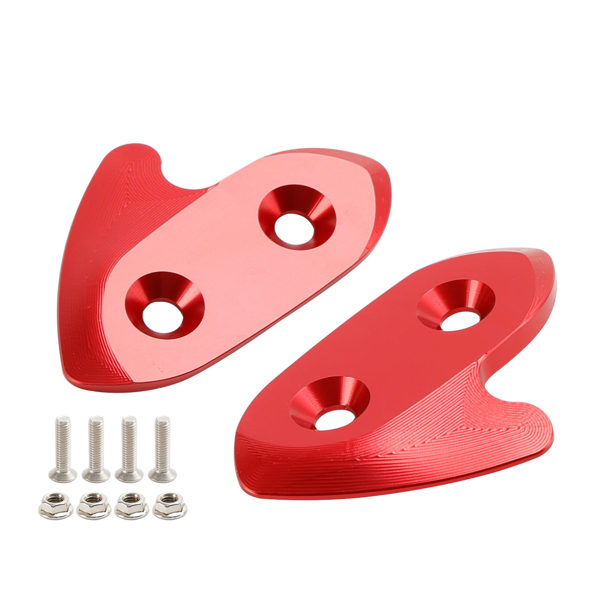 Yamaha R1/R1M/R1S 2015-2019 CNC Aluminum Red Mirror Block Off Plates