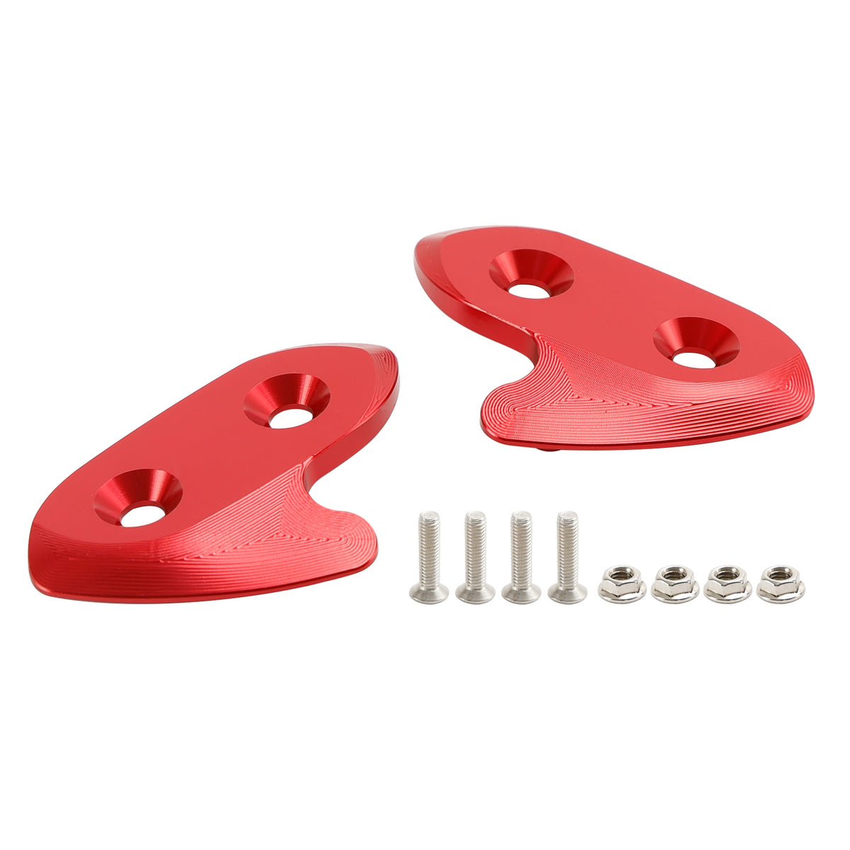 Yamaha R1/R1M/R1S 2015-2019 CNC Aluminum Red Mirror Block Off Plates