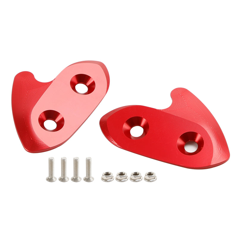 Yamaha R1/R1M/R1S 2015-2019 CNC Aluminum Red Mirror Block Off Plates