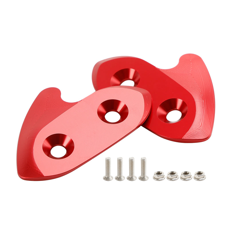 Yamaha R1/R1M/R1S 2015-2019 CNC Aluminum Red Mirror Block Off Plates