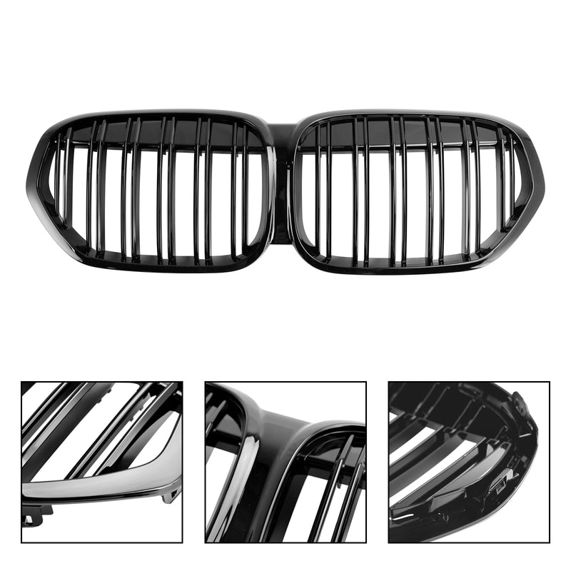 2019-2021 BMW X1 F48 F49 Dual Slat Gloss Black Front Kidney Grill