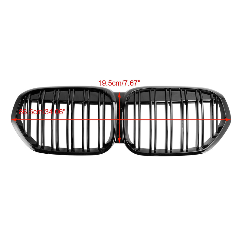 2019-2021 BMW X1 F48 F49 Dual Slat Gloss Black Front Kidney Grill