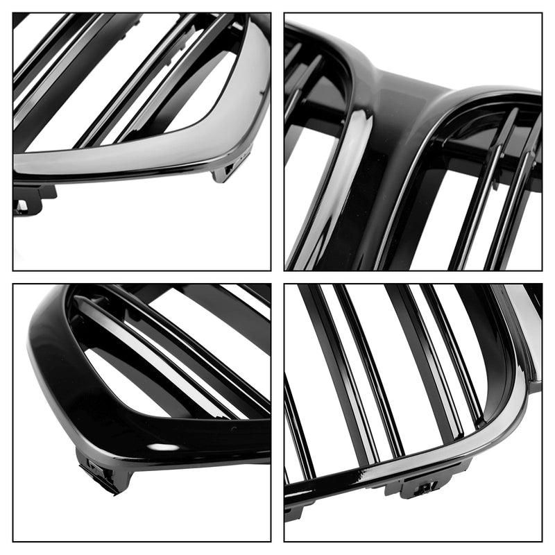 2019-2021 BMW X1 F48 F49 Dual Slat Gloss Black Front Kidney Grill
