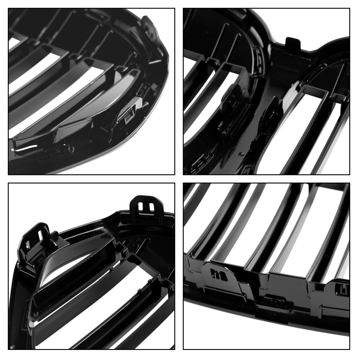 BMW X1 F48 F49 2019-2021 Dual Slat Gloss Black Front Kidney Grill