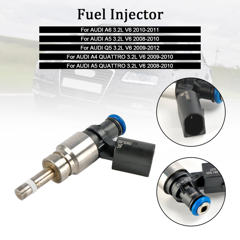 Audi Q5 A4 A5 A6 3.2L V6 2008-2011 0261500037 1PCS Fuel Injector 06E906036F