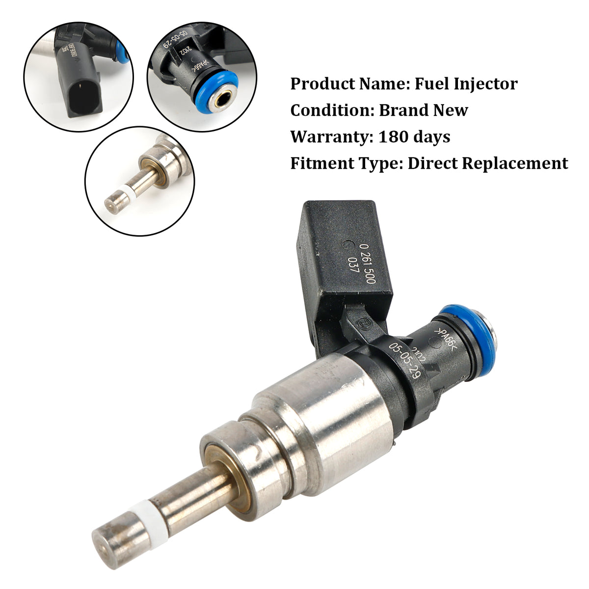 Audi Q5 A4 A5 A6 3.2L V6 2008-2011 0261500037 1PCS Fuel Injector 06E906036F