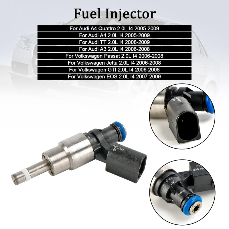 Audi A3 A4 A6 Fit VW Golf Passat 2.0 Tfsi 1PCS Fuel Injector 06F906036A