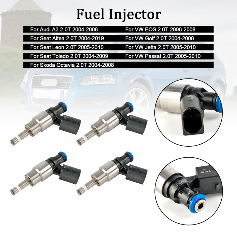 Audi A4 Avant 8E5 2.0 FSI 2002-2004 06D906036B 4PCS Fuel Injector 0261500011