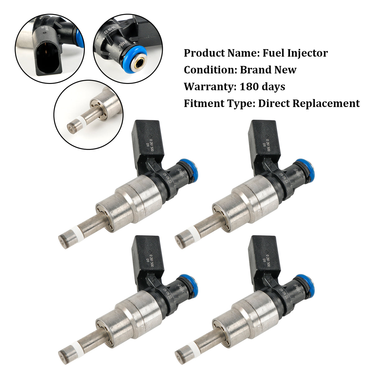 Audi A4 Avant 8E5 2.0 FSI 2002-2004 06D906036B 4PCS Fuel Injector 0261500011