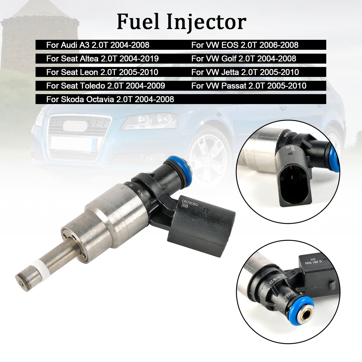 Audi A4 Avant 8E5 2.0 FSI 2002-2004 06D906036B 1PCS Fuel Injector 0261500011