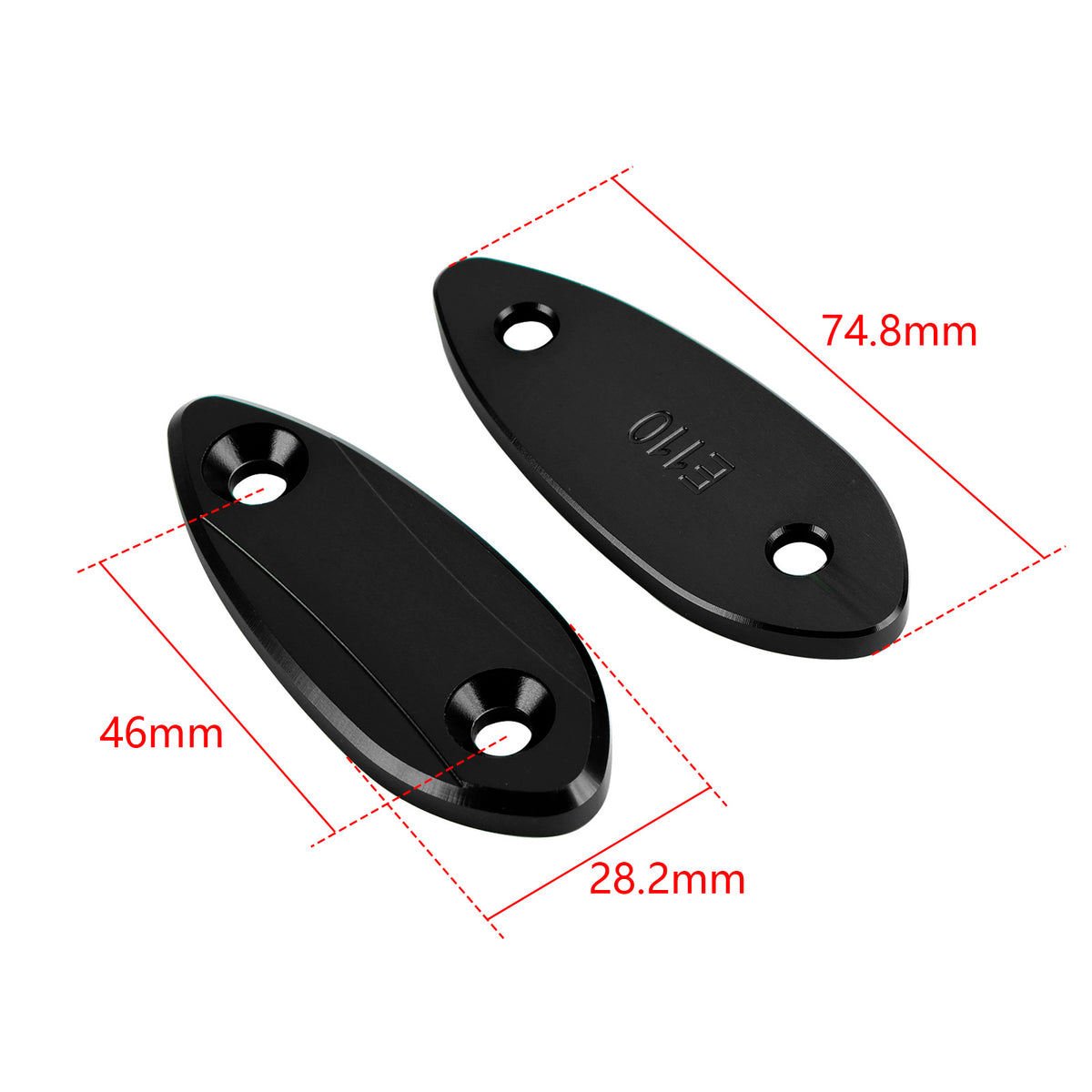 Kawasaki Ninja 250/300/400/650 2013-2022 CNC Black Mirror Block Off Plates