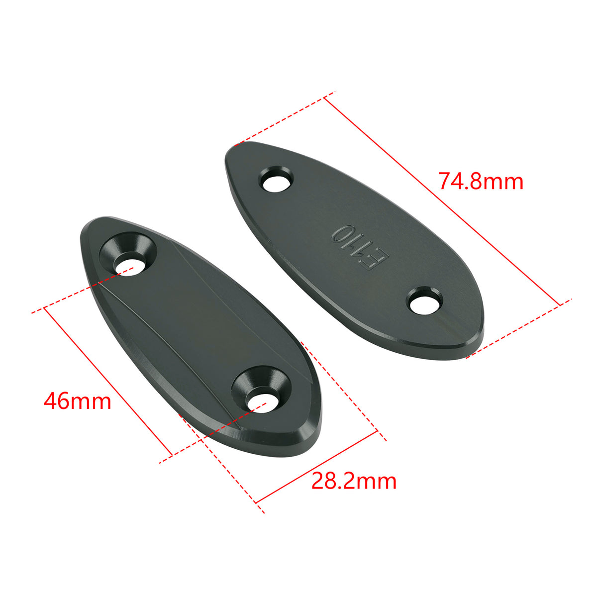 Kawasaki Ninja 250 300 400 650 2013-2022 CNC Titanium Mirror Block Off Plates