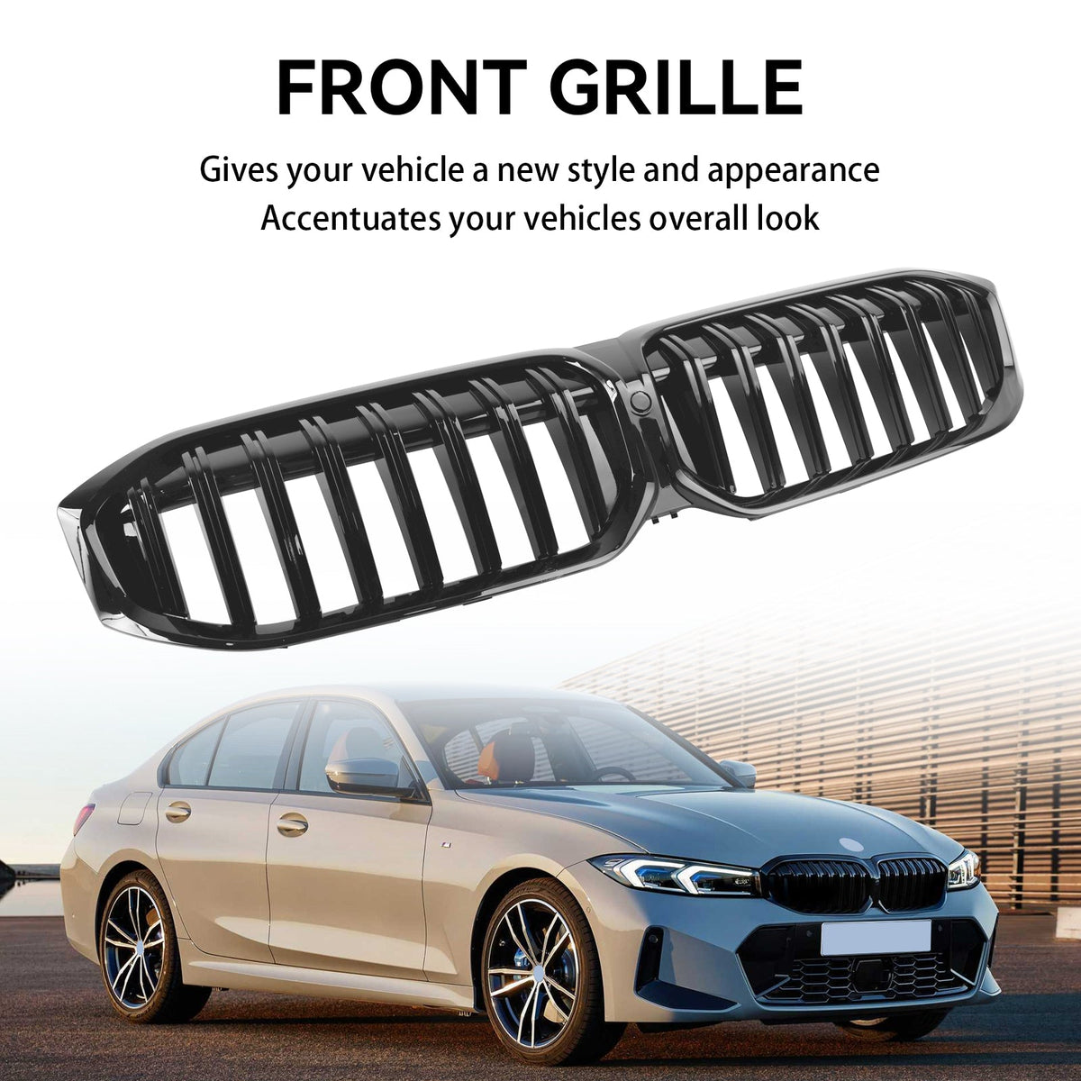 2023-2024 BMW G20 320i 330i M340i Gloss Black Front Kidney Grille Grill