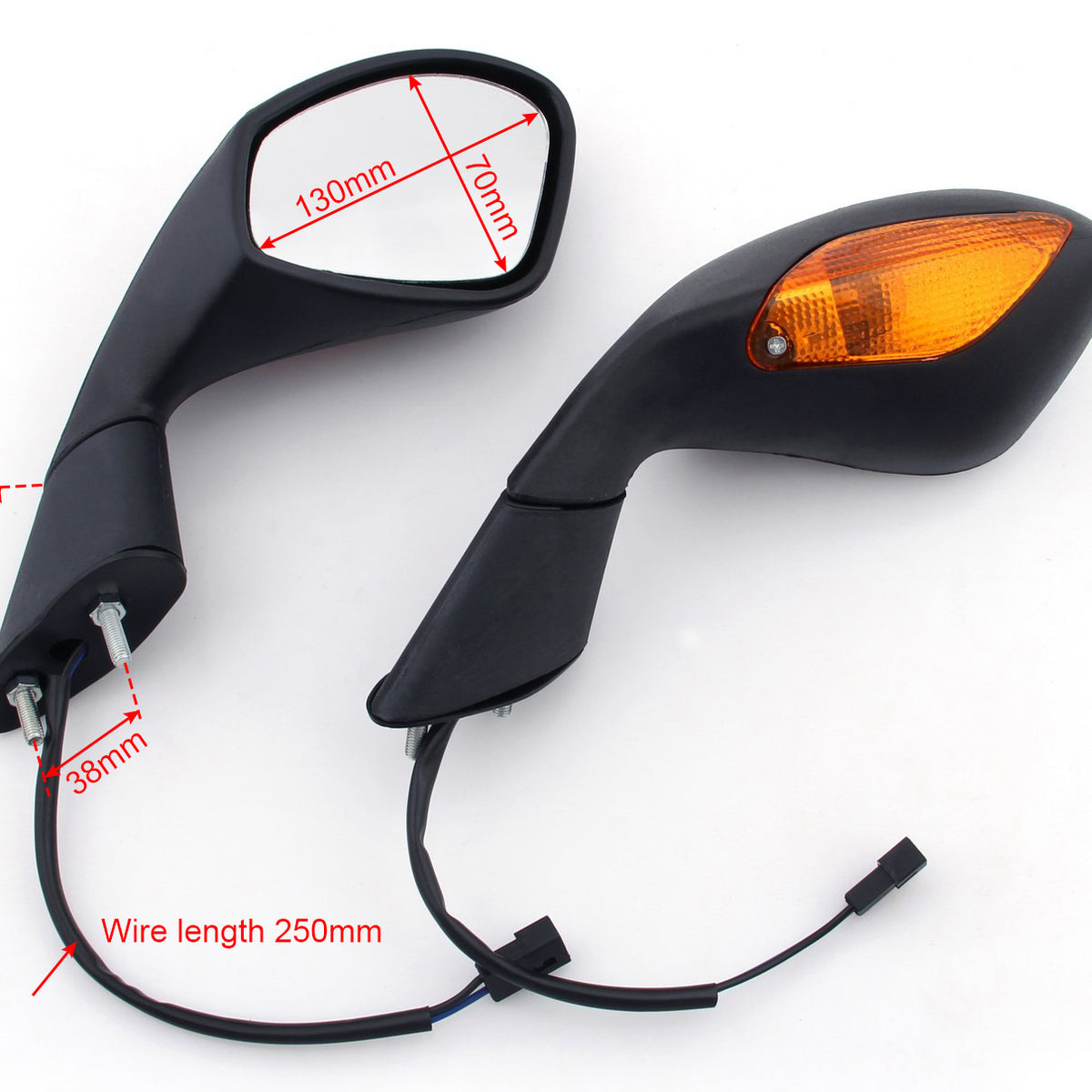 Aprilia RSV 1000 RSV1000 2004-2008 Pair Rear View Mirrors with Turn Signal