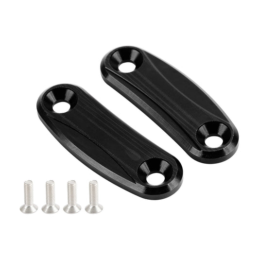 Kawasaki ZX-10R 2011-2015 Black mirror delete blanking block off plates