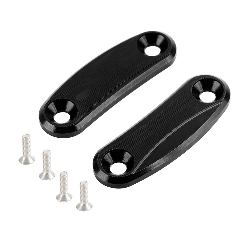 Kawasaki ZX-10R 2011-2015 Black mirror delete blanking block off plates
