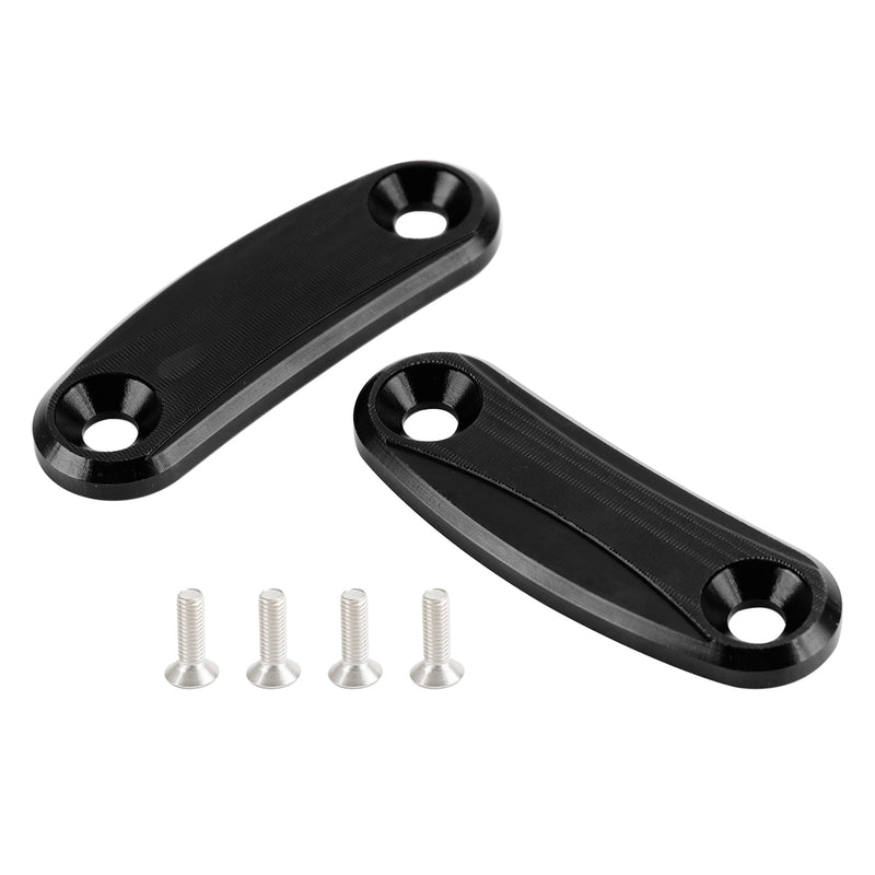 Kawasaki ZX-10R 2011-2015 Black mirror delete blanking block off plates