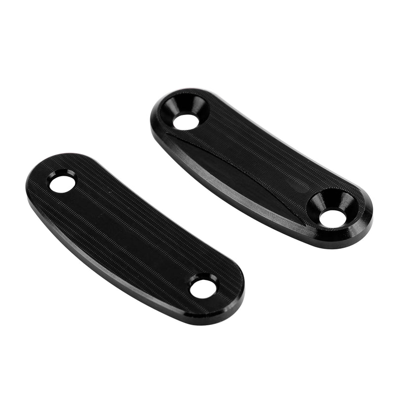 Kawasaki ZX-10R 2011-2015 Black mirror delete blanking block off plates