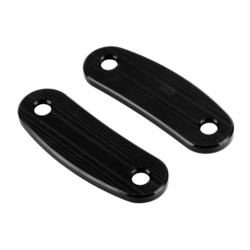 Kawasaki ZX-10R 2011-2015 Black mirror delete blanking block off plates