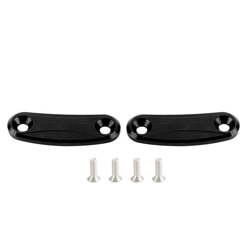 Kawasaki ZX-10R 2011-2015 Black mirror delete blanking block off plates