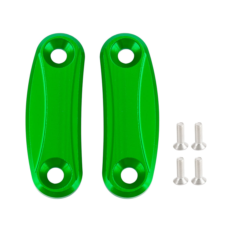 Kawasaki ZX-10R 2011-2015 Green mirror delete blanking block off plates