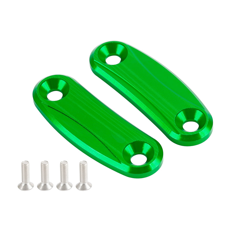 Kawasaki ZX-10R 2011-2015 Green mirror delete blanking block off plates